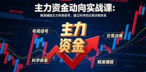 （1260417期）主力资金动向实战课：精准捕捉主力布局信号，建立科学的交易决策体系-上古云网创