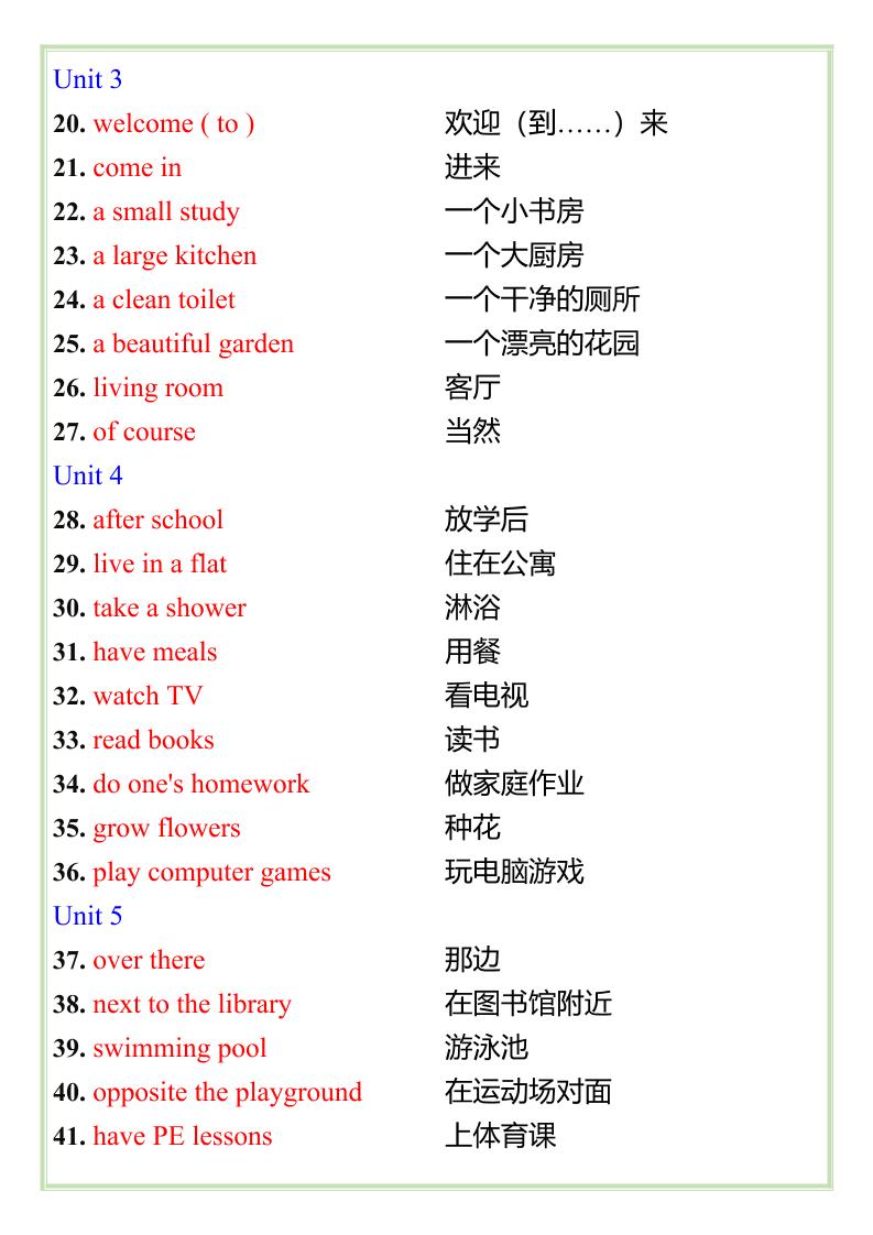 【2025秋新版】四年级上册重点英语短语汇总-上古云网创