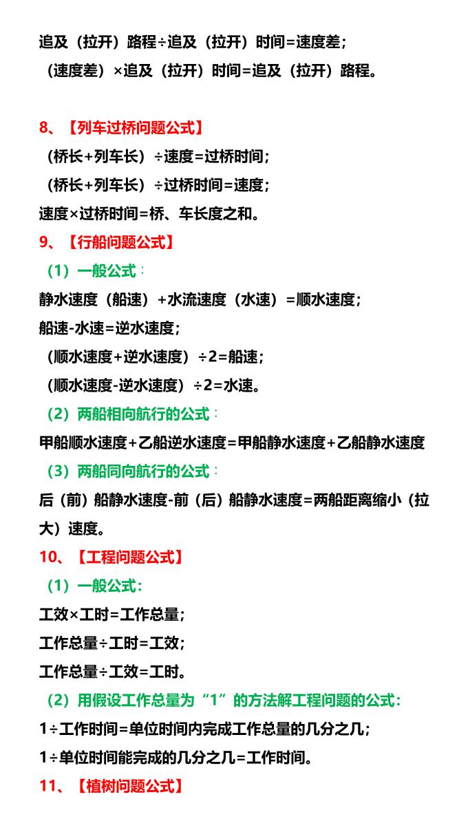 【2025秋新版】四年级数学应用题数量关系公式-四上数学-上古云网创