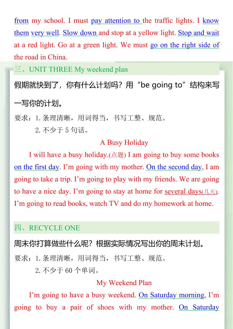 【2025秋新版】六年级上册必背英语作文范文大全-上古云网创