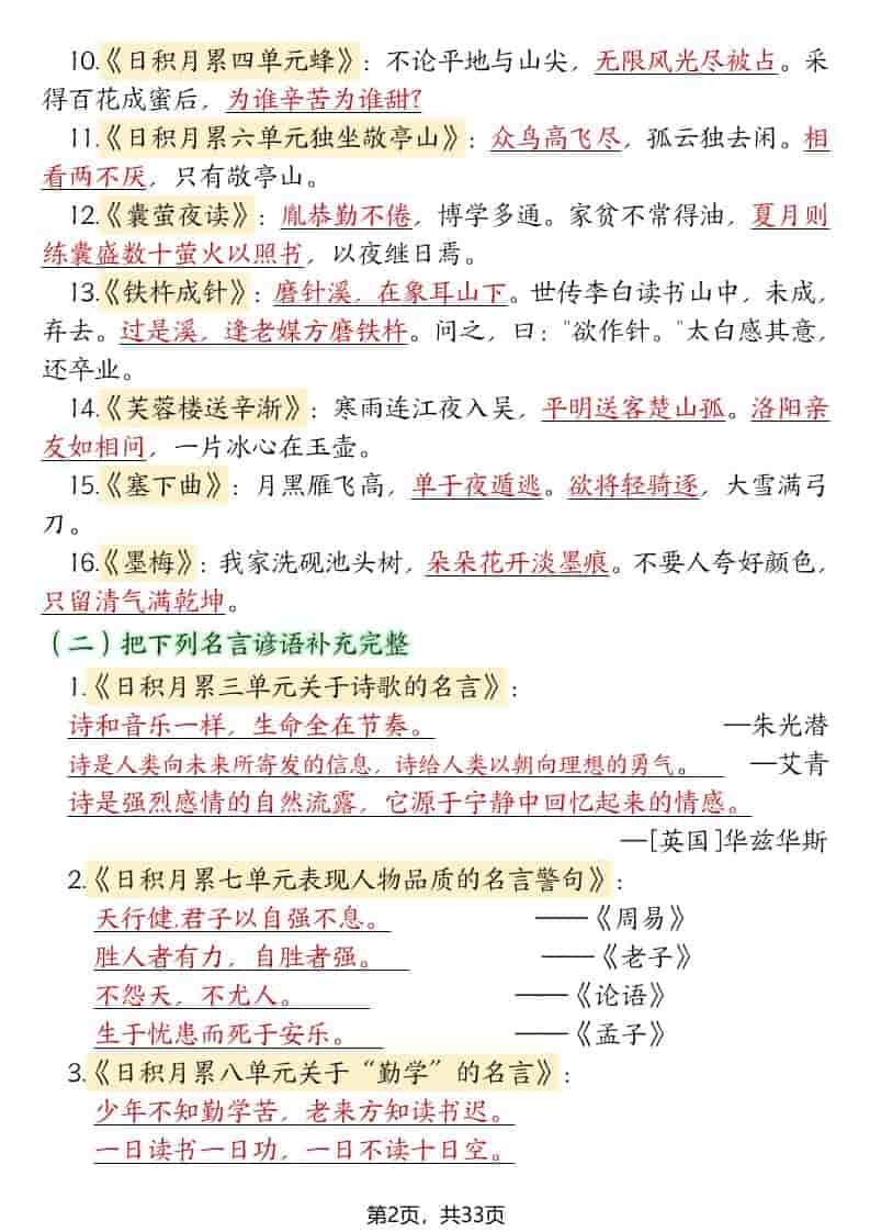 四年级下语文期末复习必考知识点（十大高频考点归纳）-上古云网创