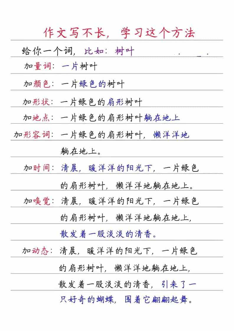 一年级下语文看图写话万能句式-上古云网创