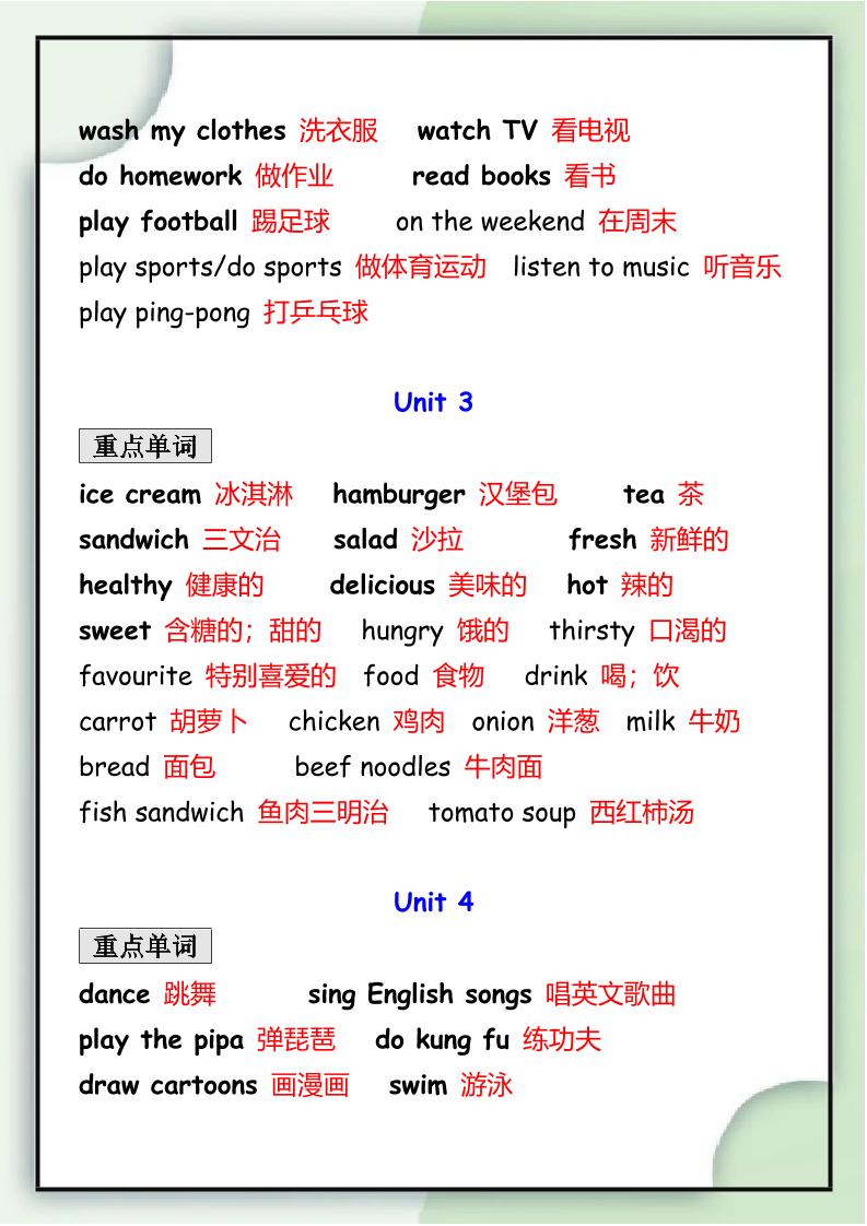 【2025秋新版】五年级英语上册期末必背重点单词短语归纳-上古云网创