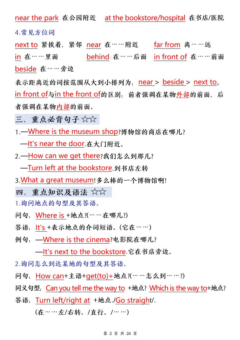 25年秋六上英语必备知识点汇总（单词+短语+句型+语法+写作）24页-上古云网创