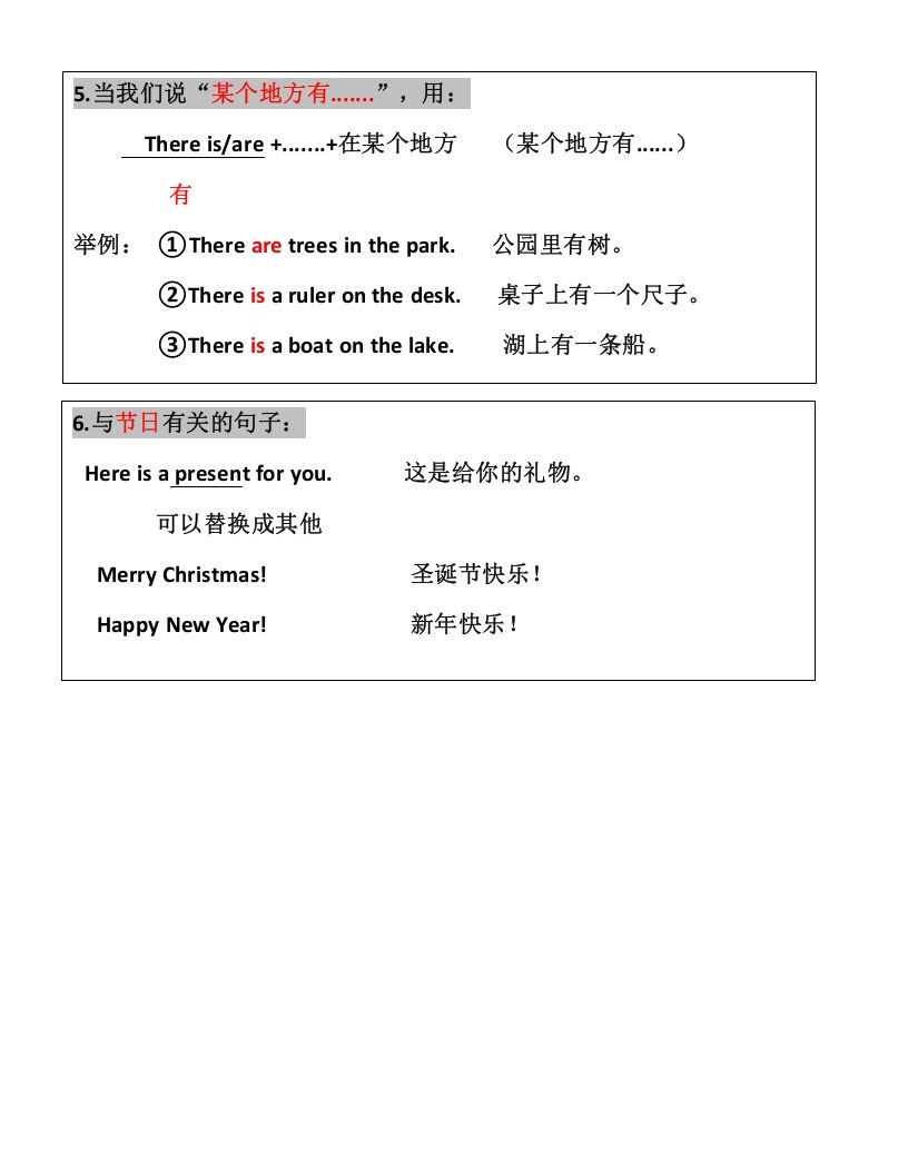 二年级英语上册知识点汇总（人教版一起点）-上古云网创
