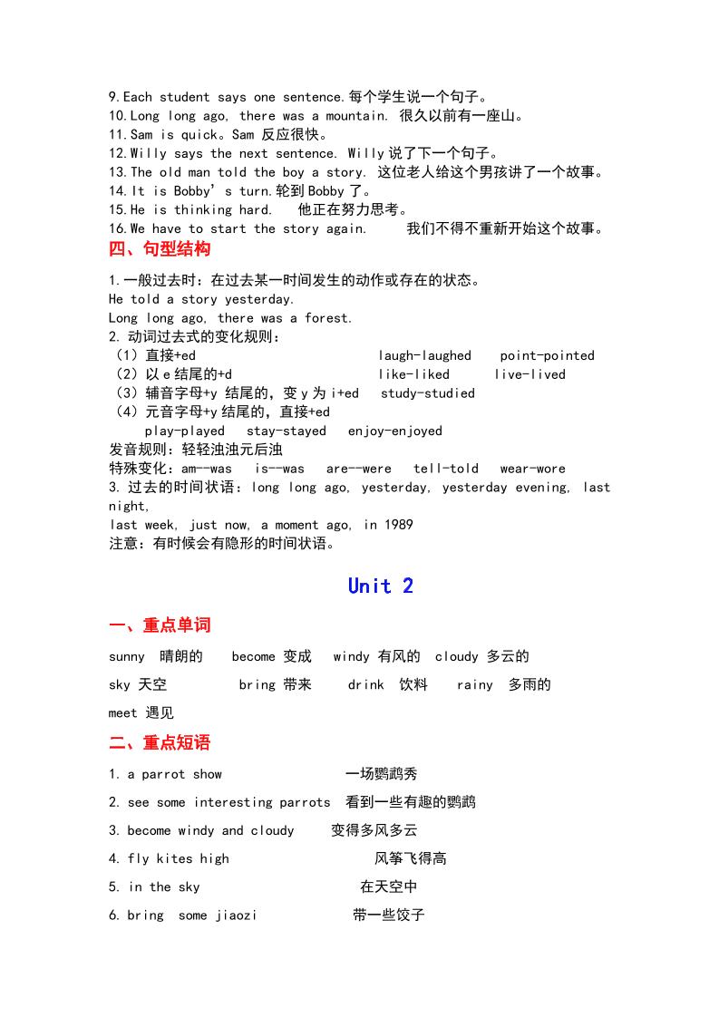 《三起六年级上册全册知识点梳理》六上英语译林版-上古云网创