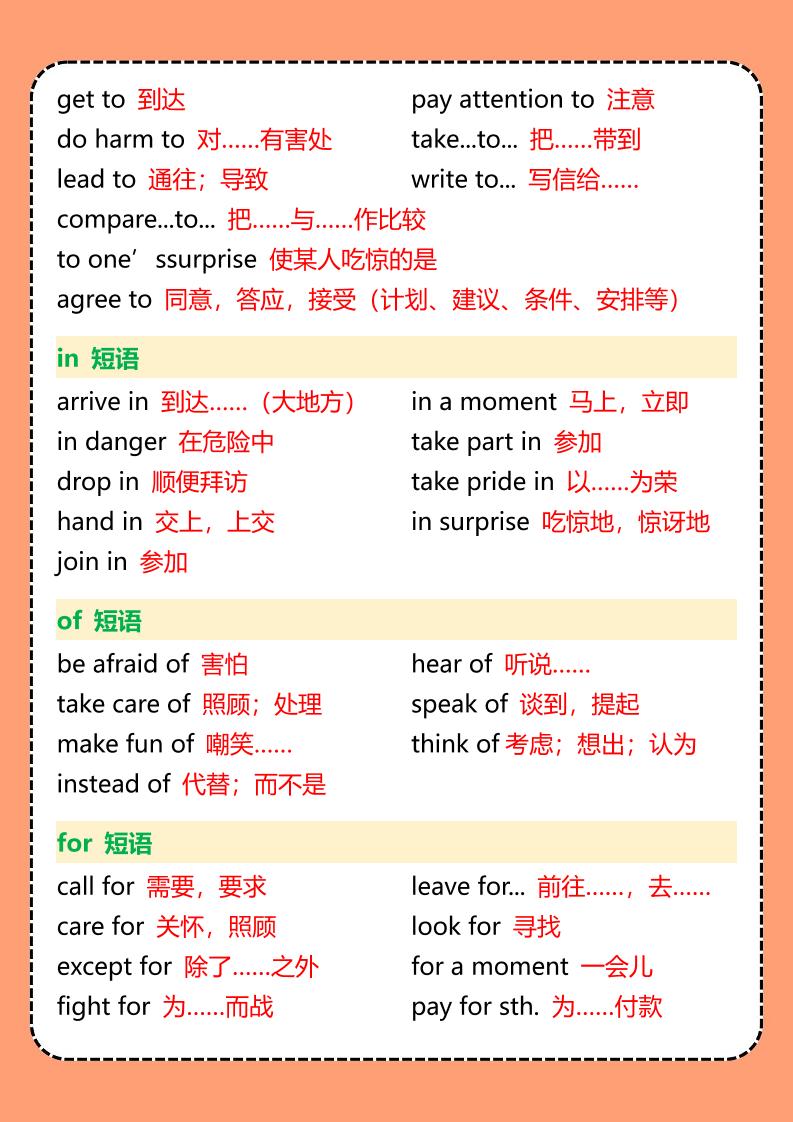 五年级英语上册《介词》固定搭配短语-上古云网创