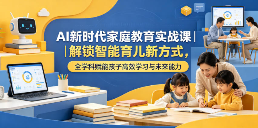 AI新时代家庭教育实战课|解锁智能育儿新方式,全学科赋能孩子高效学习与未来能力-上古云网创