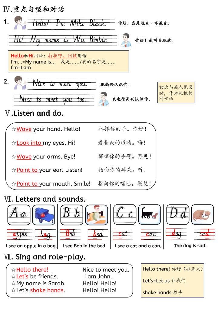 新三上英语人教pep知识点总结-上古云网创